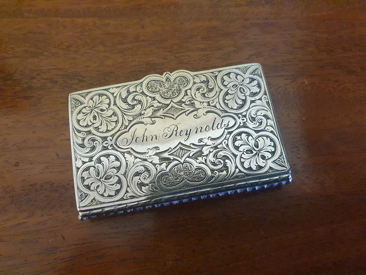 19th Century Silver Plated Snuffbox